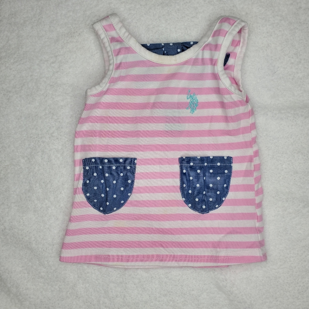 Cute striped pink top Polo brand